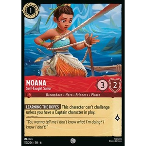Lorcana Löskort: Azurite Sea: Moana - Self-Taught Sailor