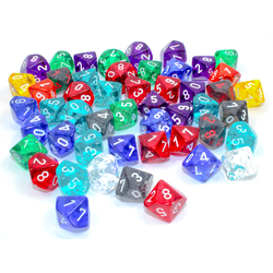 Chessex: Red/white D10 (1 st)
