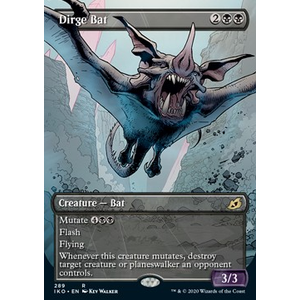 Magic löskort: Ikoria: Lair of Behemoths: Dirge Bat (alternative art) (Foil)