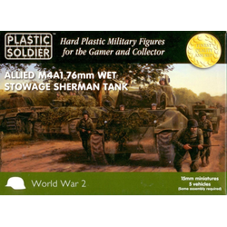 15mm WWII (American): Easy Assembly Sherman M4A1 76mm Wet Tank (5)