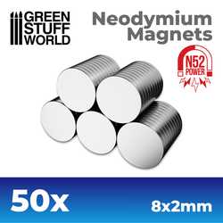 Neodymium Magnets 8x2mm (50) (N52)
