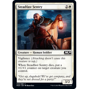 Magic löskort: Core Set 2020: Steadfast Sentry (Foil)
