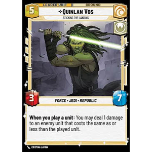 Star Wars: Unlimited Löskort: Twilight of the Republic: Quinlan Vos, Sticking the Landing