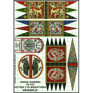 Little Big Men Studio: Viking Banner Transfer Sheet #1 for Victrix