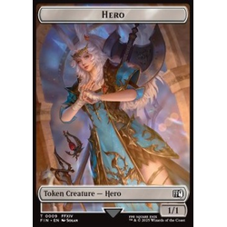 Magic löskort: Magic: The Gathering - FINAL FANTASY: Hero Token (W 1/1) // Human Soldier Token (W 1/1)