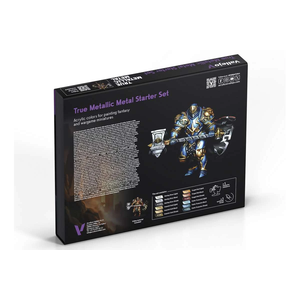 Vallejo True Metallic Metal: Starter Set (12x18ml +miniature)