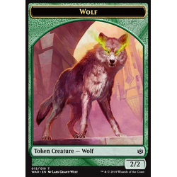 Magic löskort: War of the Spark: Wolf Token