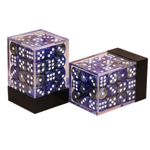 Vaettir Workshop: D6 Dice Cube 12mm Blue-Silver/white (36)