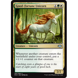 Magic löskort: Modern Horizons: Good-Fortune Unicorn