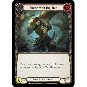 FaB Löskort: Monarch Unlimited: Smash With Big Tree (Red) (Rainbow Foil)