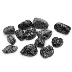 Gaming Stones: Medium African Tumble Stones - Obsidian Snowflake (24)