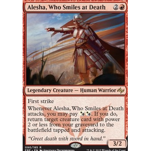 Magic löskort: Fate Reforged: Alesha, Who Smiles at Death
