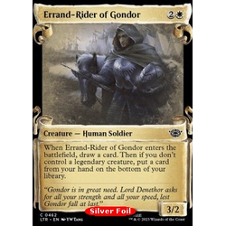Magic löskort: The Lord of the Rings: Tales of Middle-earth: Errand-Rider of Gondor (alternative art) (Silver Foil)