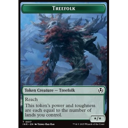 Magic löskort: Magic: Innistrad Remastered: Treefolk Token (G */* Reach) // Wrenn and Seven Emblem