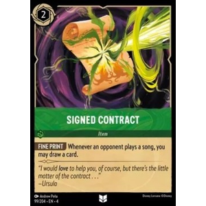 Lorcana Löskort: Ursula's Return: Signed Contract