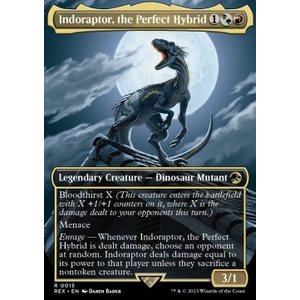 Magic löskort: Universes Beyond: Jurassic World Collection: Indoraptor, the Perfect Hybrid (V.1)