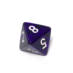 Chessex: Purple/white D8 (1 st)