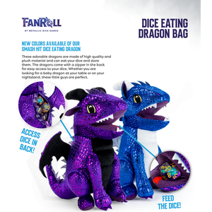 Dragon Plush Dice Bag Purple