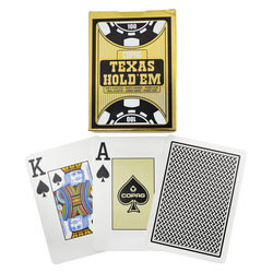 Copag Texas Hold'Em Plastic Jumbo Index Black (kortlek)