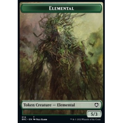 Magic löskort: Commander The Brothers' War: Elemental Token (Green 5/3)