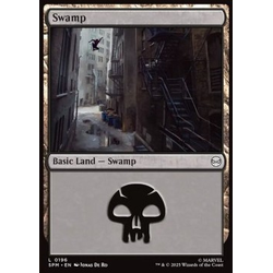 Magic löskort: Magic: the Gathering: Marvel's Spider-Man: Swamp (V.2) (Foil)