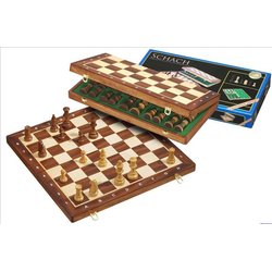 De Luxe Schack/Chess Set, medium, field 40 mm