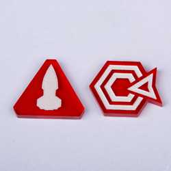 Laserox Command & Control Tokens for Twilight Imperium (Red)