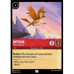 Lorcana Löskort: Shimmering Skies: Arthur - Novice Sparrow (Foil)