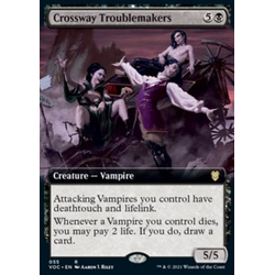 Magic löskort: Commander: Innistrad: Crimson Vow: Crossway Troublemakers (alternative art)