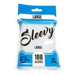 Card Sleeves Large Clear 59x92mm (100) (Sleevy)