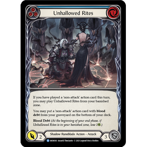 FaB Löskort: Monarch 1st Edition: Unhallowed Rites (Blue)