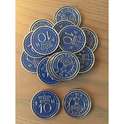 Scythe: Scythe Promo #15 - Metal $10 Blue Coins (15)