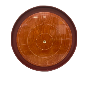 Crokinole Tournament Set w. Leather Ditch (Cherry/Crimson)