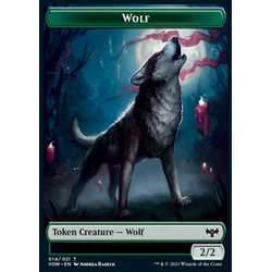 Magic löskort: Innistrad: Crimson Vow: Wolf Token // Human Token (Foil)