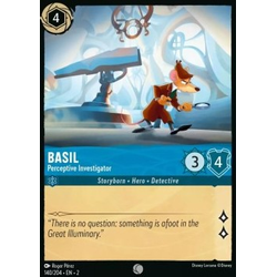 Lorcana Löskort: Rise of the Floodborn: Basil - Perceptive Investigator (Foil)