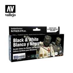Vallejo Paint Set Black & White