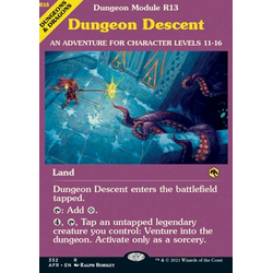 Magic löskort: Adventures in the Forgotten Realms: Dungeon Descent (alternative art) (Foil)