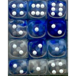 Nebula™ Dark Blue/white (36-dice set)