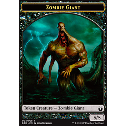 Magic löskort: Battlebond: Zombie Giant Token