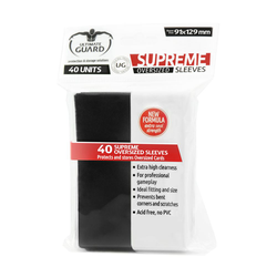 Card Sleeves Supreme Oversized Black 91x129mm (40) (Ultimate Guard)