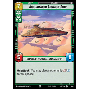 Star Wars: Unlimited Löskort: Legends of the Force: Acclamator Assault Ship (Foil)