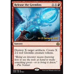 Magic löskort: Aether Revolt: Release the Gremlins (Prerelease Foil)