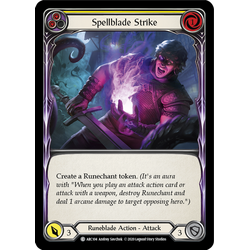 FaB Löskort: Arcane Rising Unlimited: Spellblade Strike (Yellow) (Rainbow Foil)