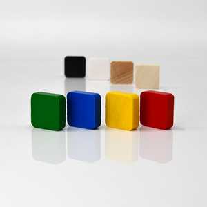 Game Pieces: Squares - Yellow (Wood) (10)