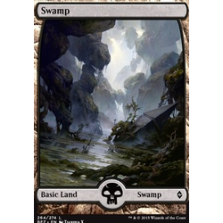 Magic löskort: Battle for Zendikar: Swamp (V.4) (Foil)