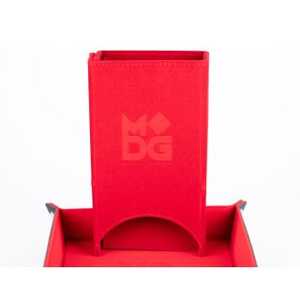 Leather Folding Dice Tower - Red