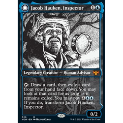 Magic löskort: Innistrad: Crimson Vow: Jacob Hauken, Inspector // Hauken's Insight (alternative art) (Foil)