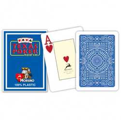 Modiano Texas Poker Jumbo Index Plastic Blue (kortlek)