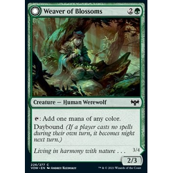 Magic löskort: Innistrad: Crimson Vow: Weaver of Blossoms // Blossom-Clad Werewolf
