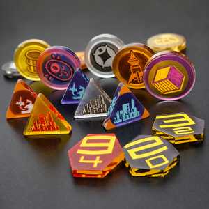 e-Raptor Custom Acrylic Token Set for Arcs (68)